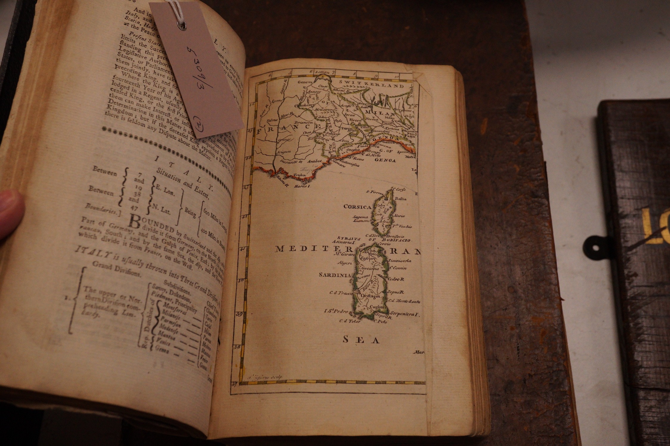 Two books: Salmon's Geographical Grammar and Josephus, folio